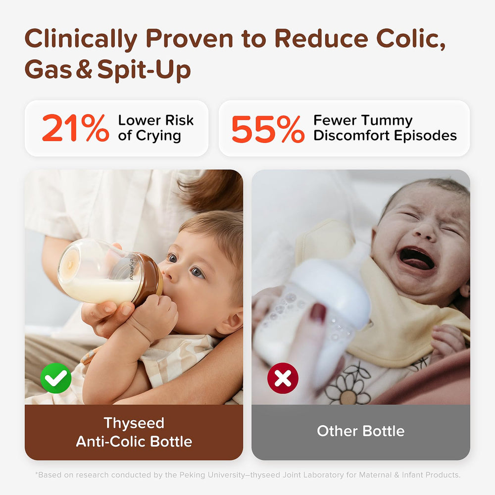 Thyseed nipple flow rates offer four levels to match baby's pace.