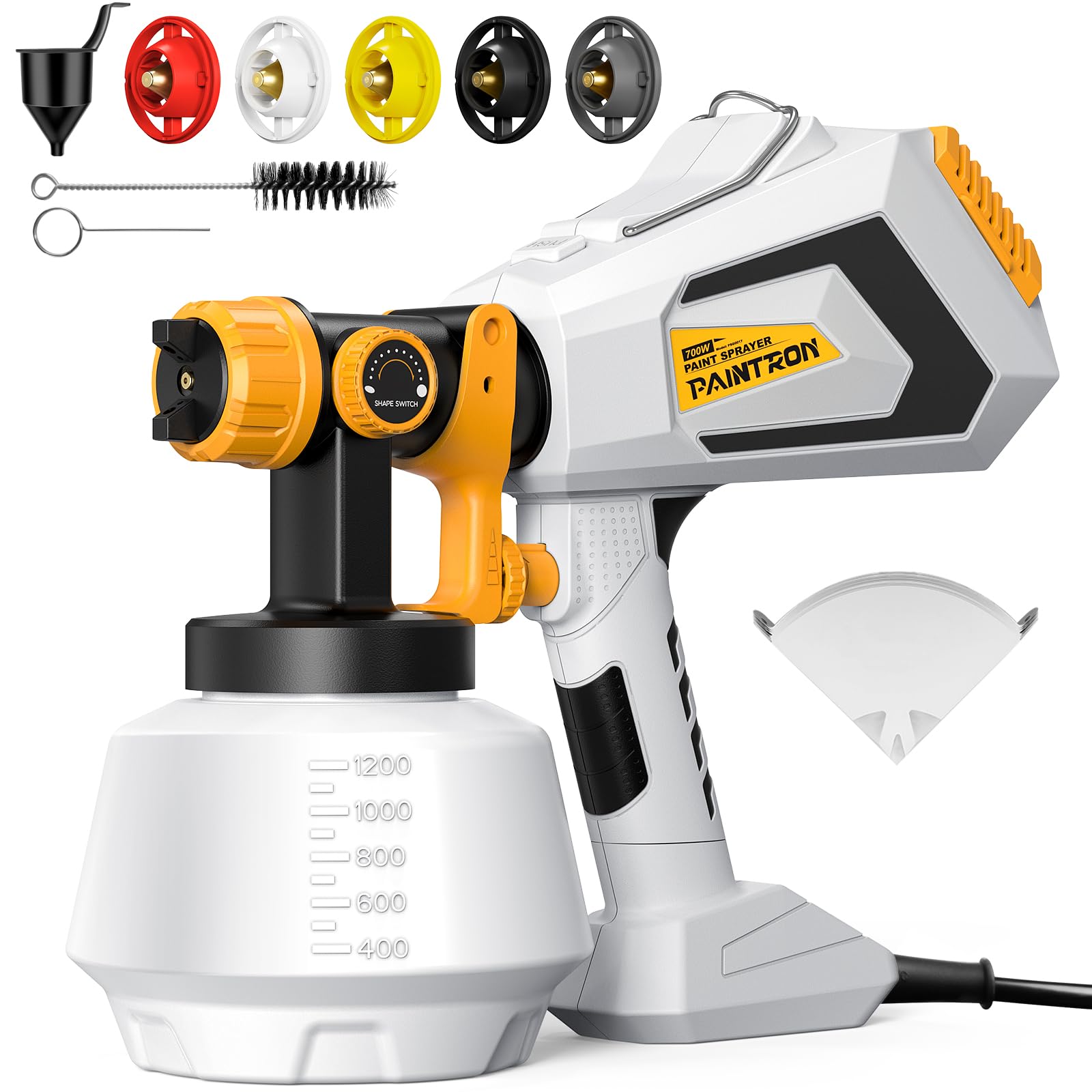 Tiagowell paint sprayer 700W front view for smooth, even indoor finishes.