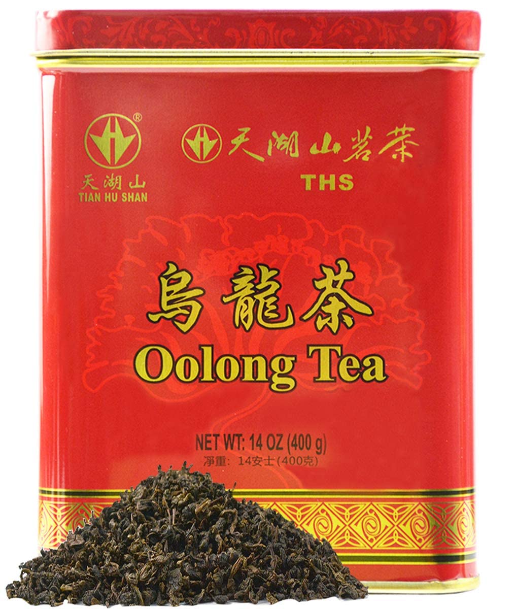 Tian Hu Shan Oolong Tea cup shows a deep amber brew with lasting aroma.