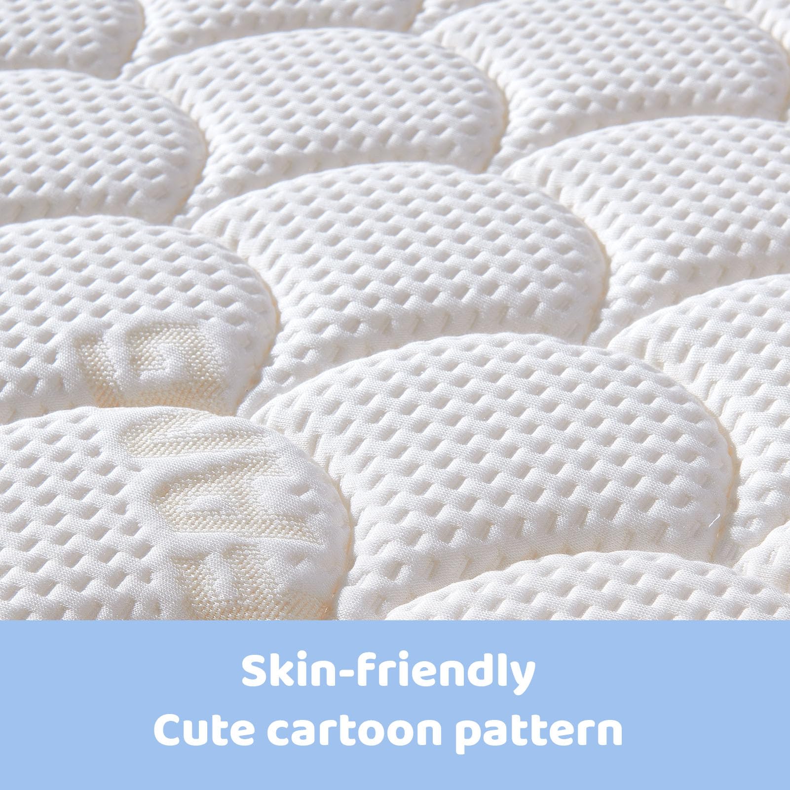 Tiankehan mini crib mattress breathable cover close-up promotes airflow