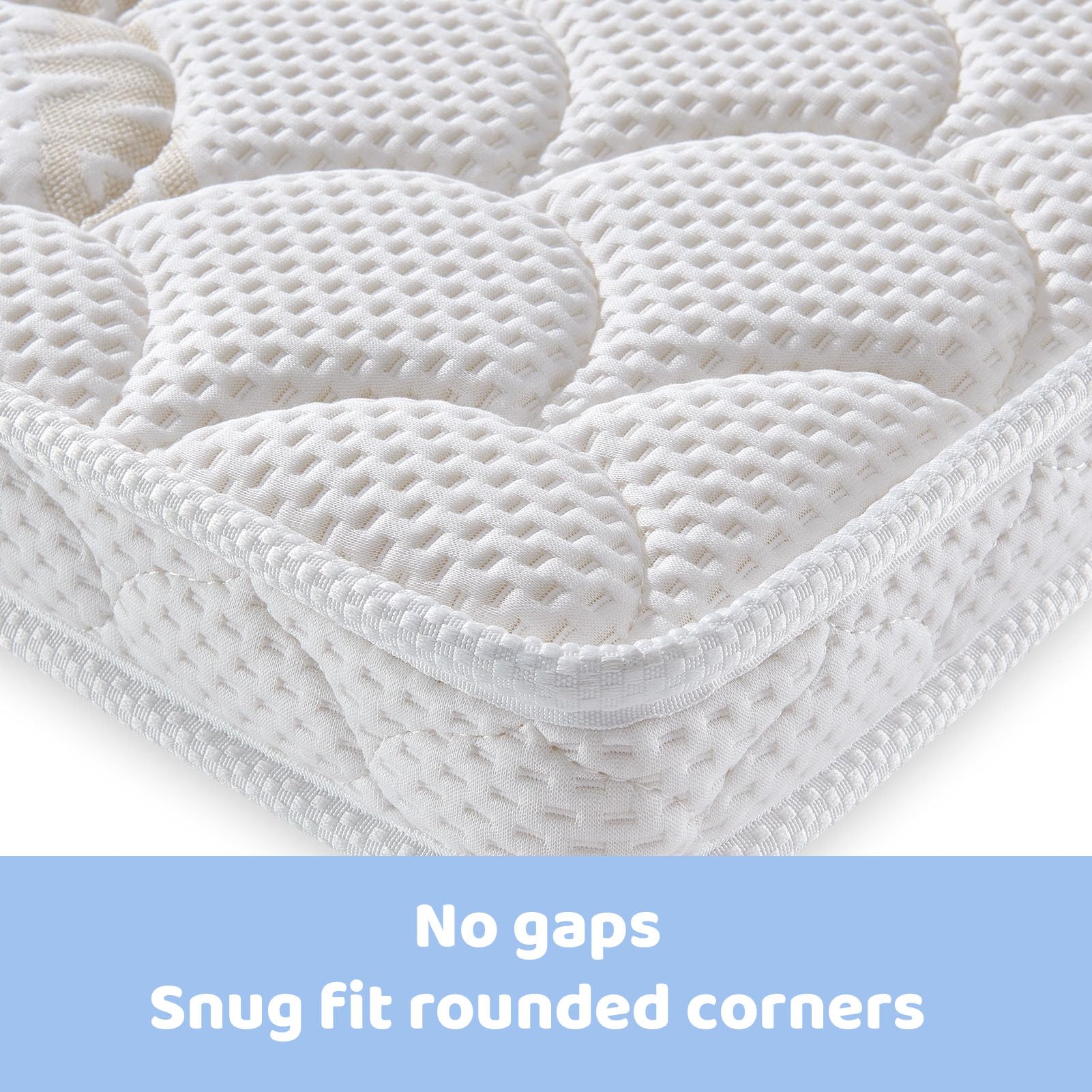 Tiankehan mini crib mattress quiet design close-up reduces movement noise