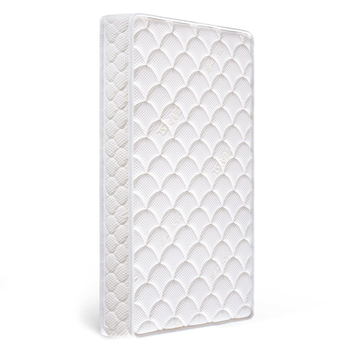 Tiankehan premium crib mattress top view showing snug fit for safe sleep