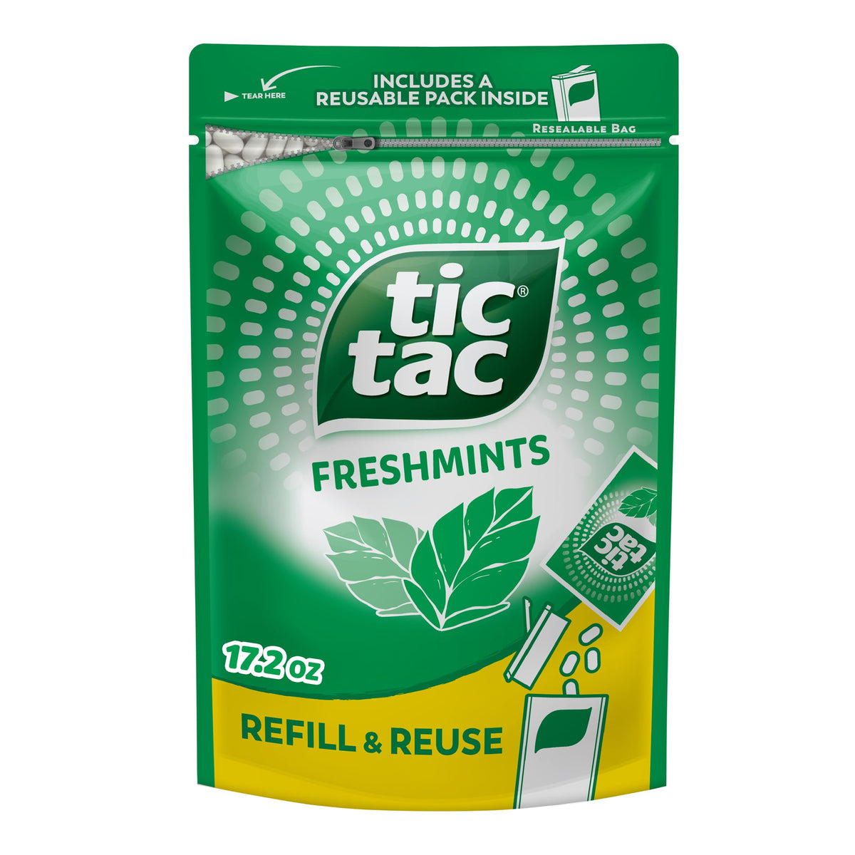 Tic Tac Bulk Freshmints Bag for easy sharing and refillable enjoyment.