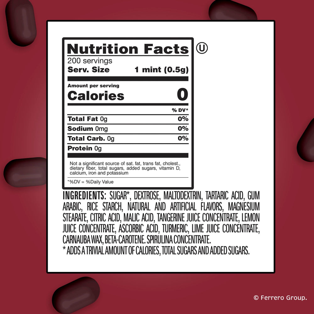 Tic Tac Dr Pepper mints 8-pack side view for convenient pocket treat on the go