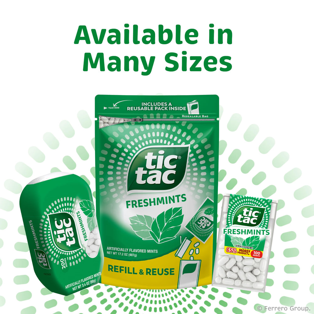 Tic Tac Freshmints party favors in a gift bag.