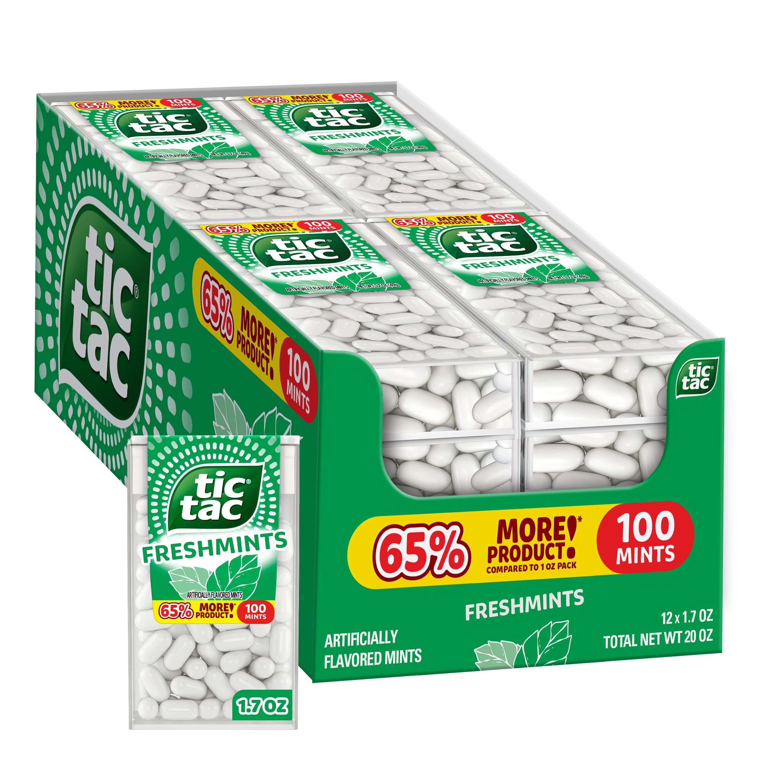 Tic Tac Freshmints pocket pack on-the-go freshness.