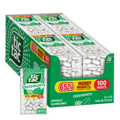 Tic Tac Freshmints pocket pack on-the-go freshness.