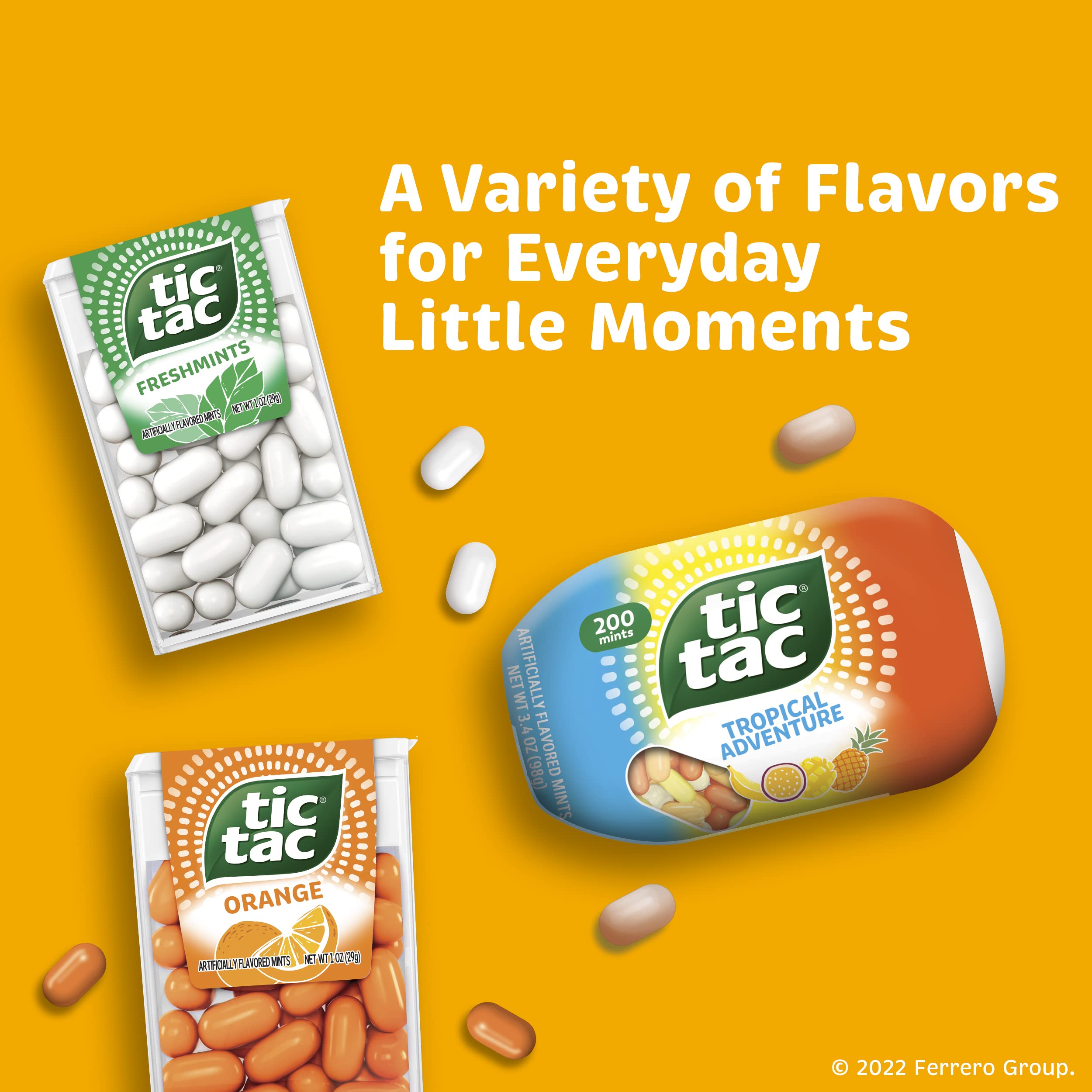 Tic Tac Fruit Adventure flavor variety display inviting tasting