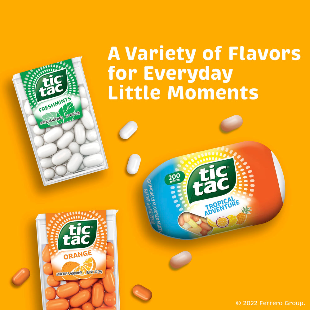Tic Tac Fruit Adventure flavor variety display inviting tasting