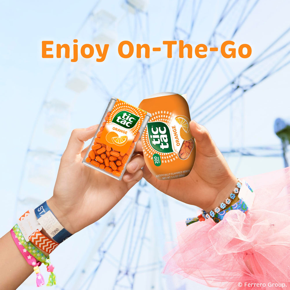 Tic Tac Orange after-meal refresh during conversation