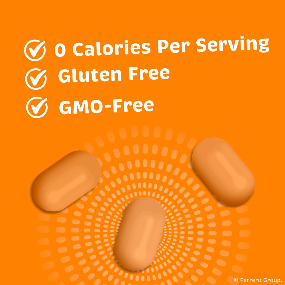 Tic Tac Orange gluten-free label visible on packaging