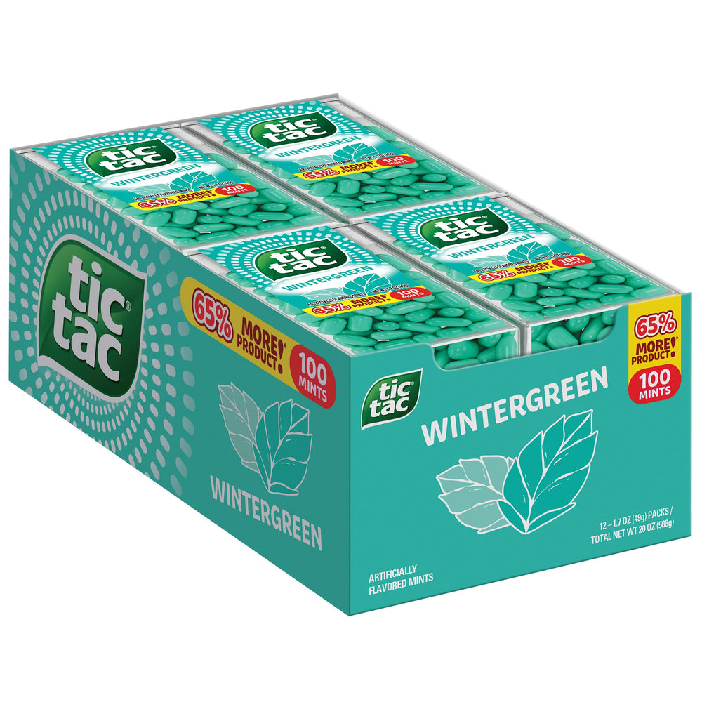 Tic Tac Wintergreen breath mints pack offers quick freshness on the go.