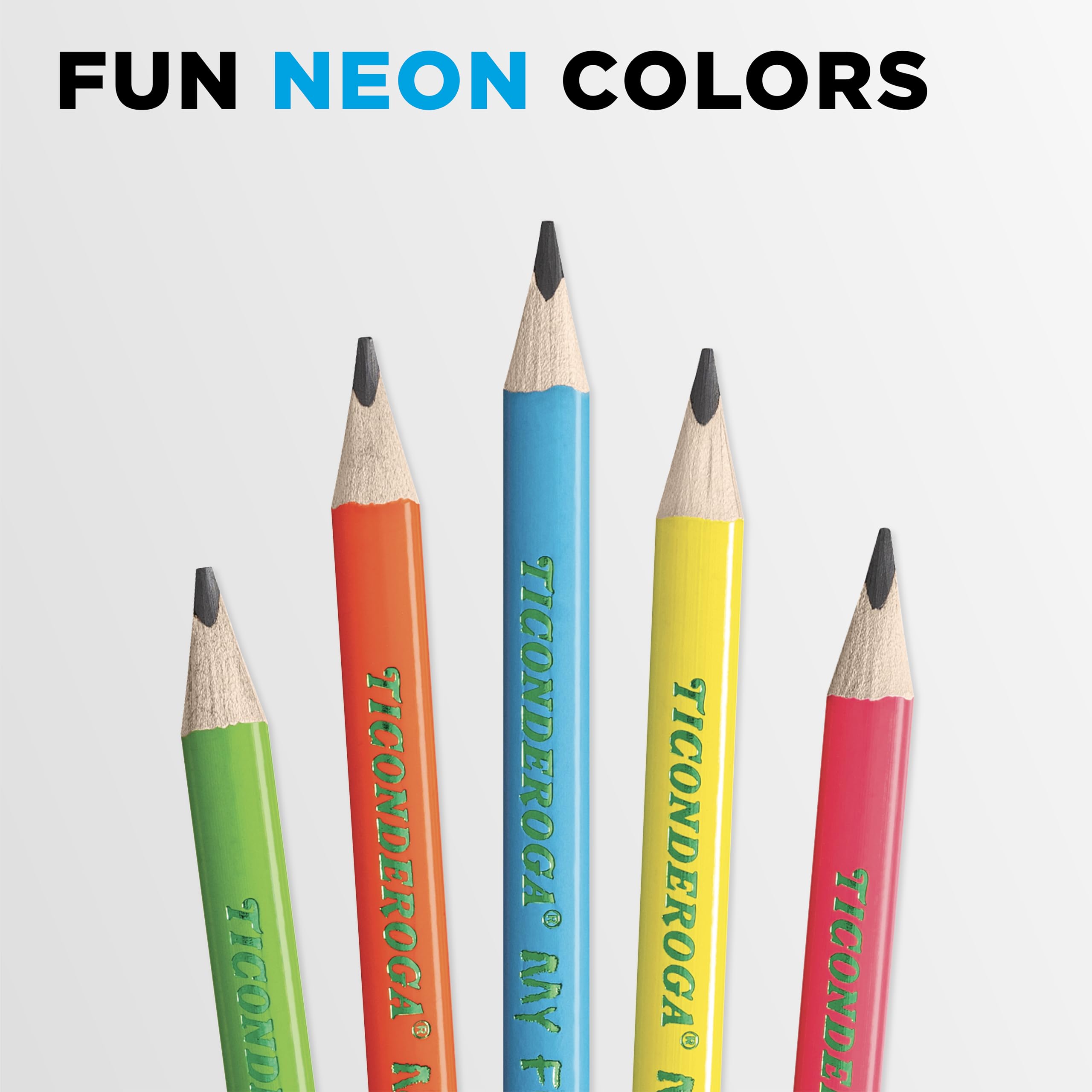 Ticonderoga latex-free neon erasers are safe and precise for corrections.