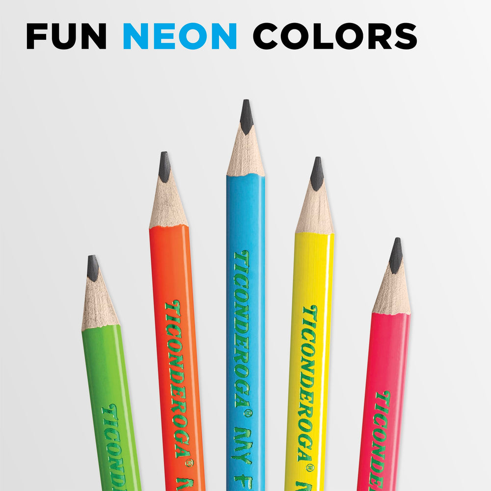 Ticonderoga latex-free neon erasers are safe and precise for corrections.