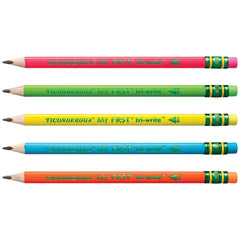 Ticonderoga neon 2HB core delivers smooth lines for beginners.