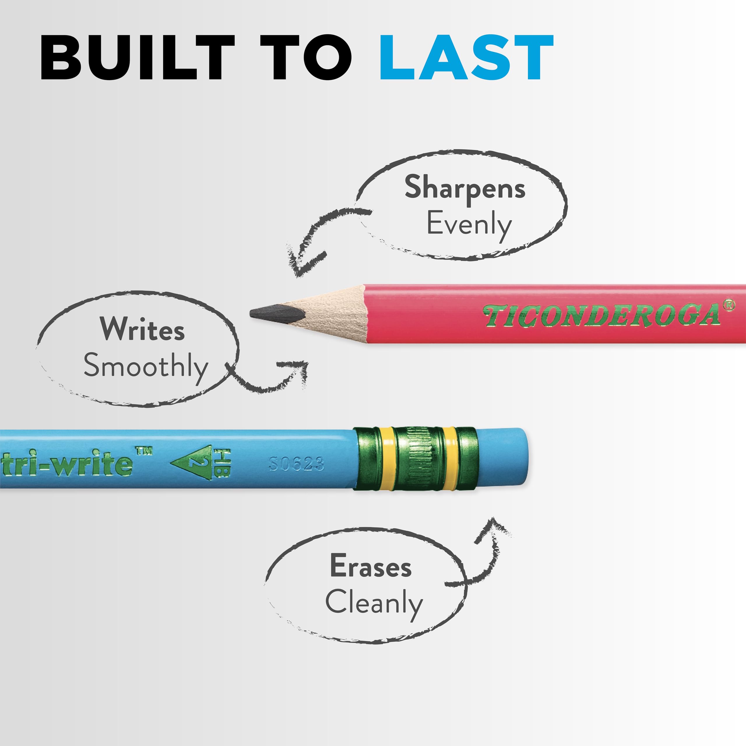 Ticonderoga pre-sharpened pencils save setup time for activities.