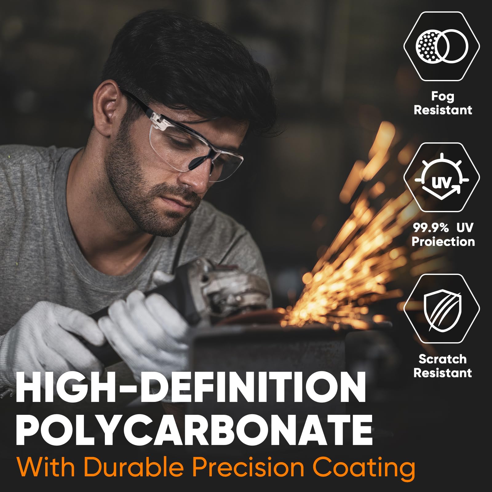 TICONN gray lenses reducing glare while preserving clarity.