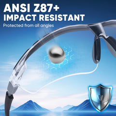 TICONN safety glasses with UV protection for outdoor work scenarios.