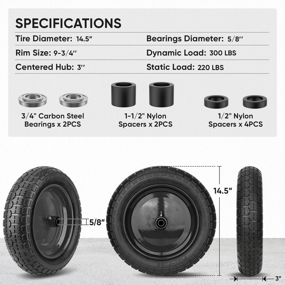 TICONN durable tire rim with steel core enhances load stability.