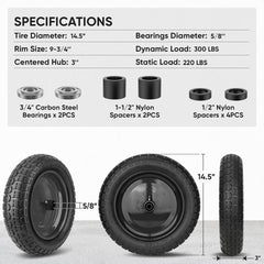 TICONN durable tire rim with steel core enhances load stability.