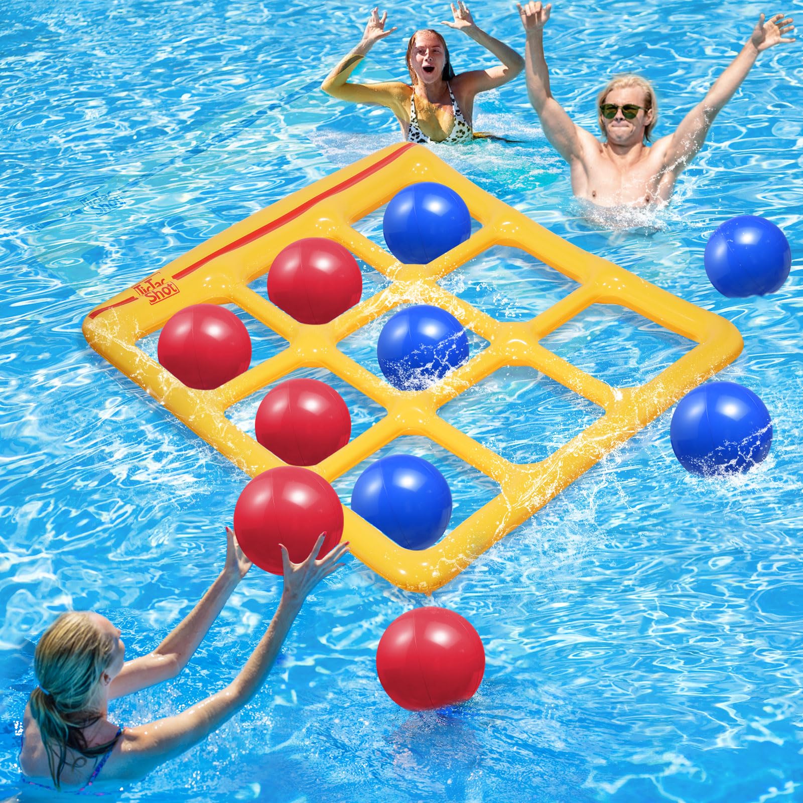 TicTac Shot inflatable tic-tac-toe board ready for water play and group fun.