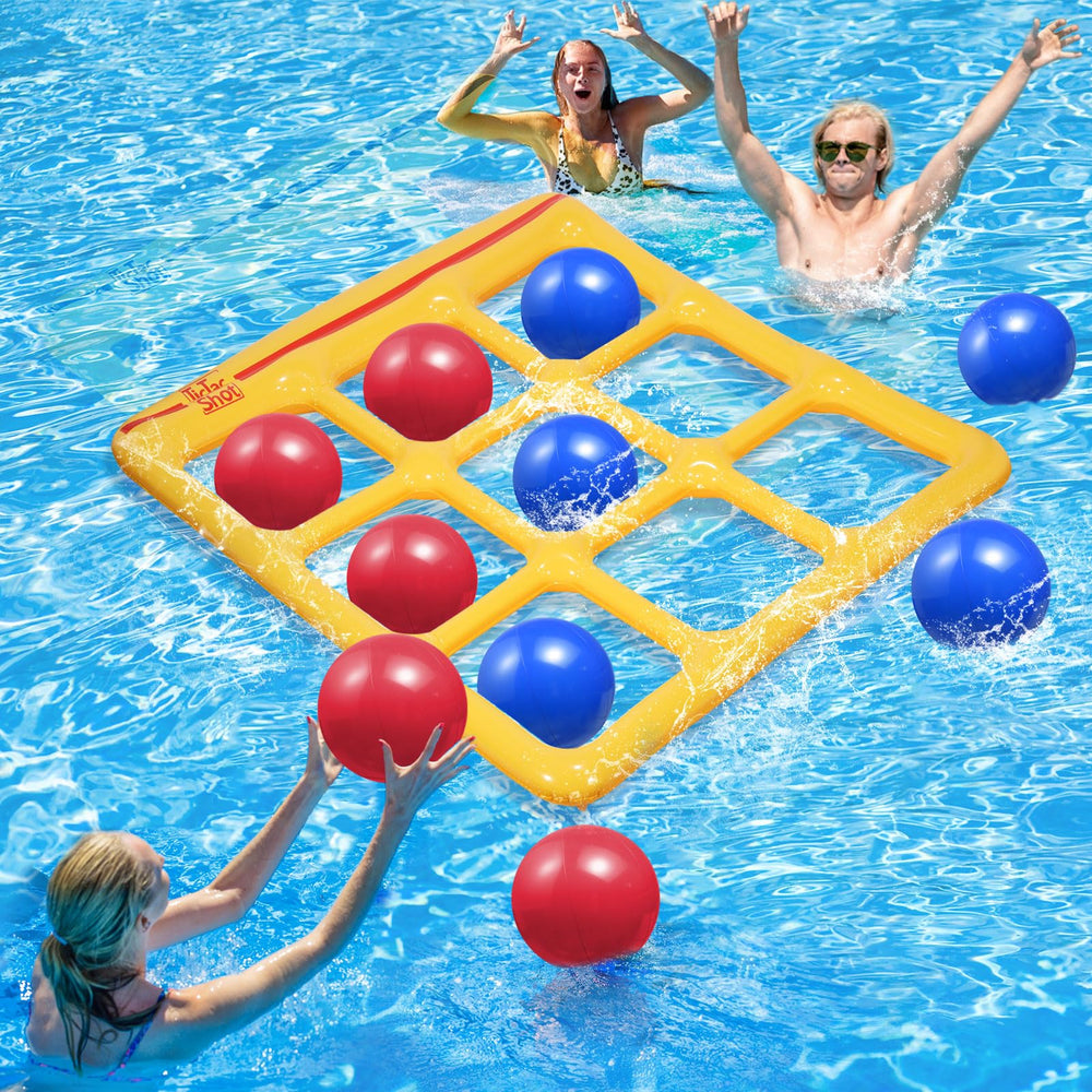 TicTac Shot inflatable tic-tac-toe board ready for water play and group fun.