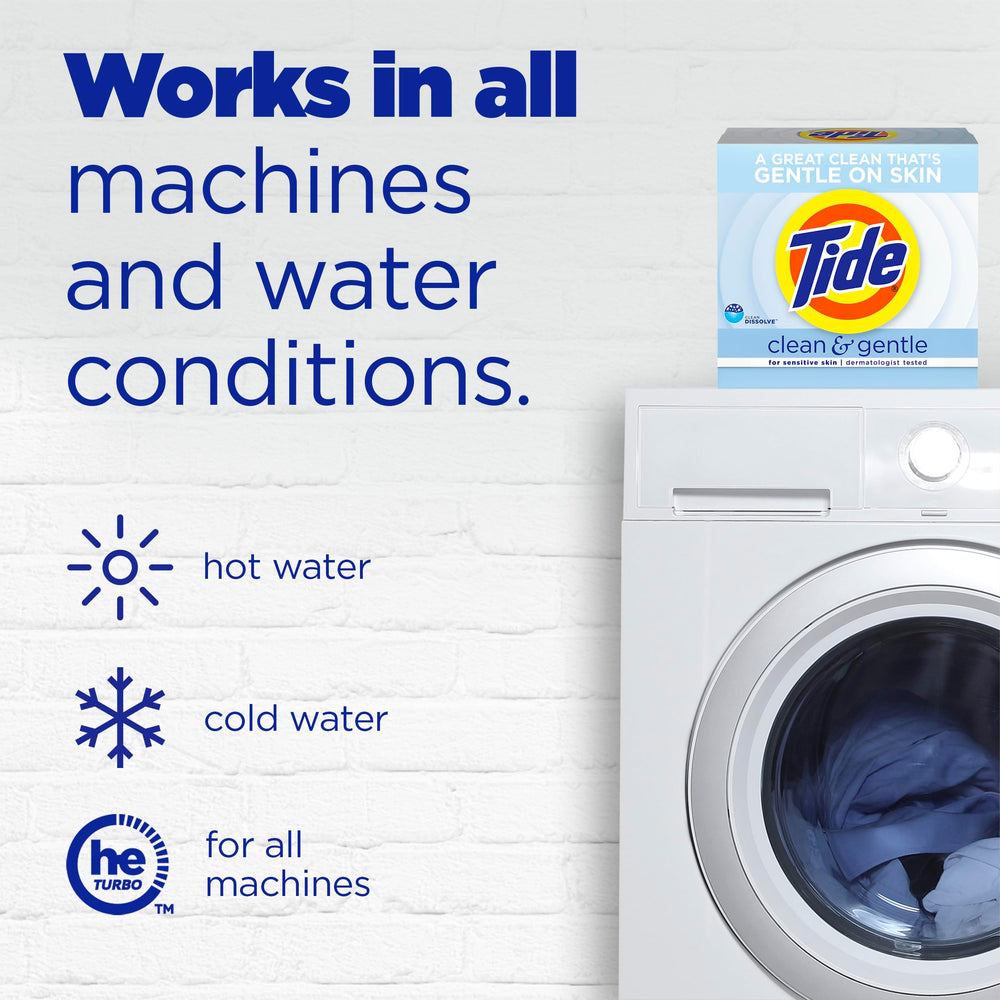 NEA and NPF certified Tide Clean and Gentle powder.