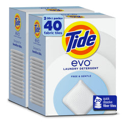 Tide evo tile box shows compact, eco friendly packaging for easy storage