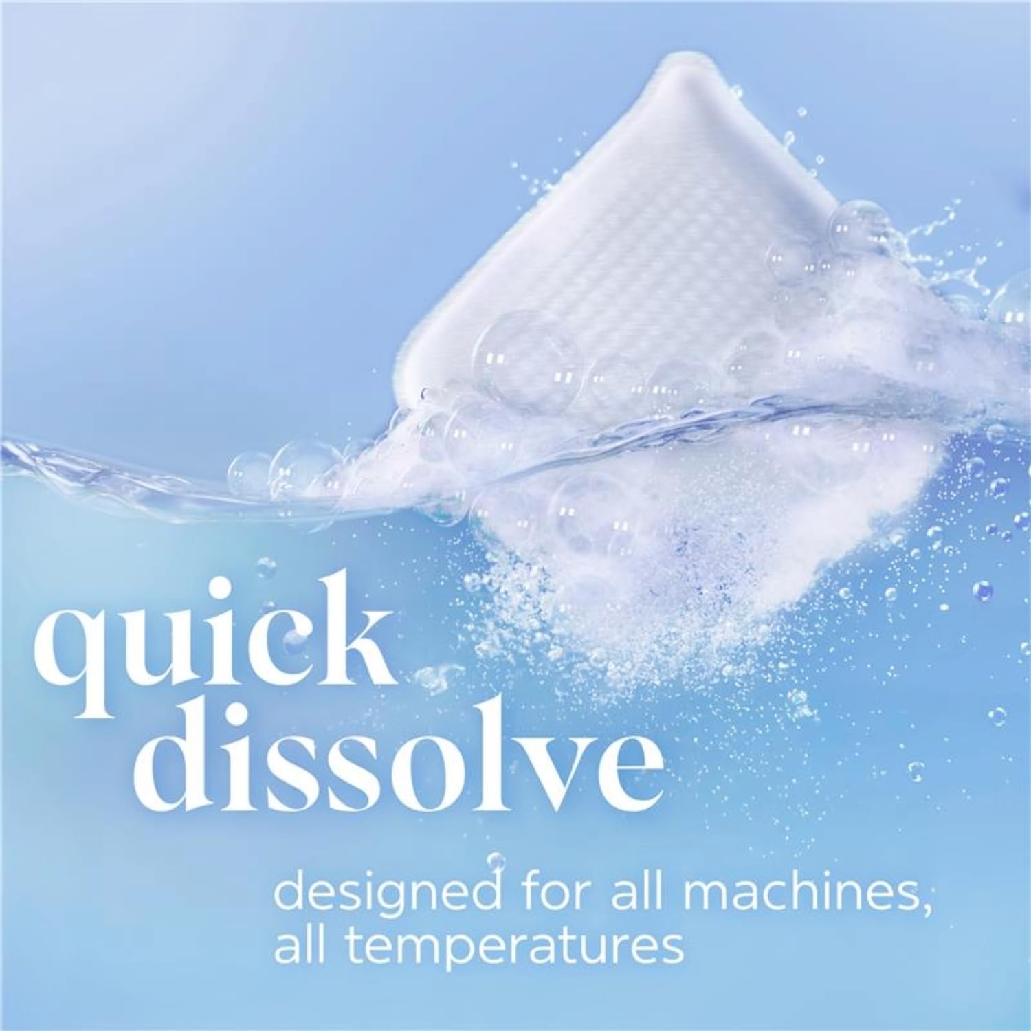 Tide evo tile in washing machine dissolves instantly for a strong clean