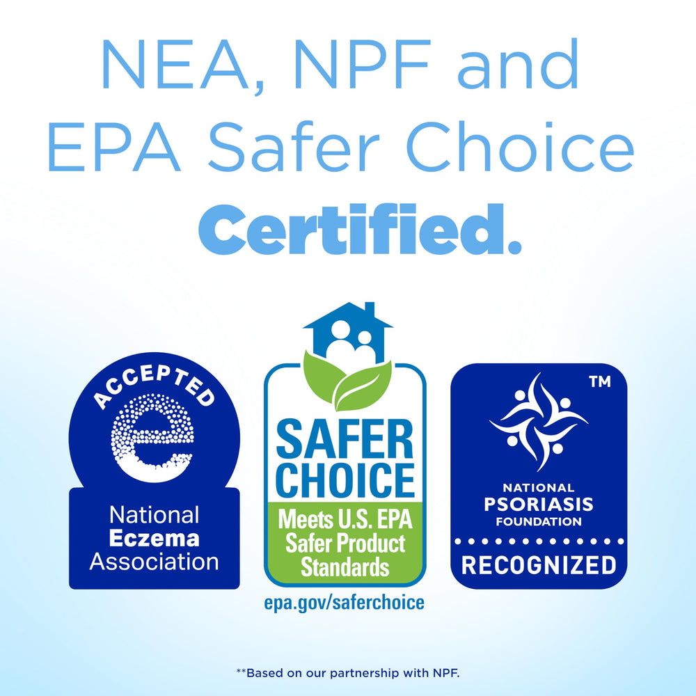 Tide Free & Gentle hypoallergenic symbol signals gentle, skin-friendly design.