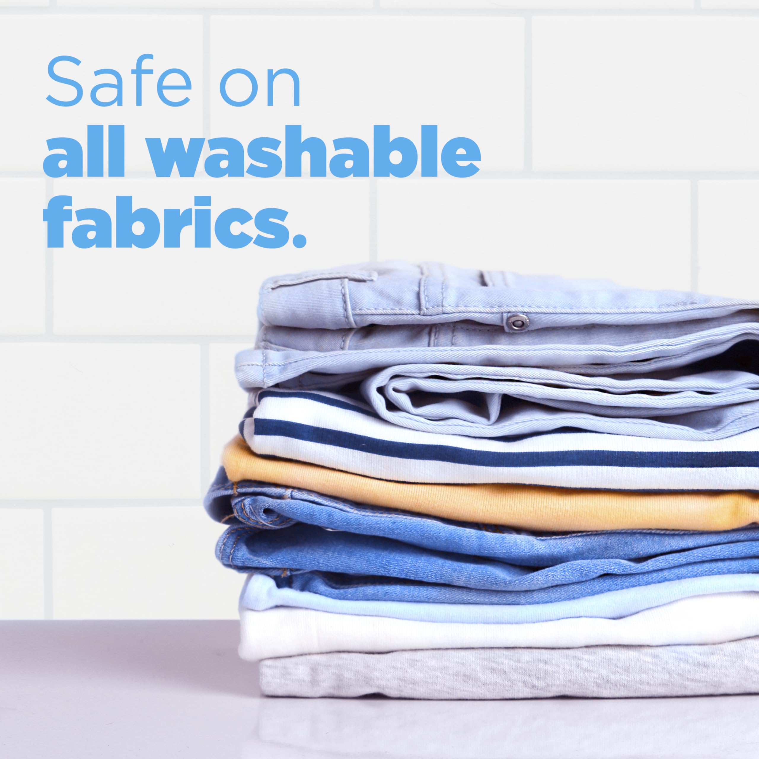 Tide Free & Gentle machine drum scene illustrates universal compatibility with all washers.