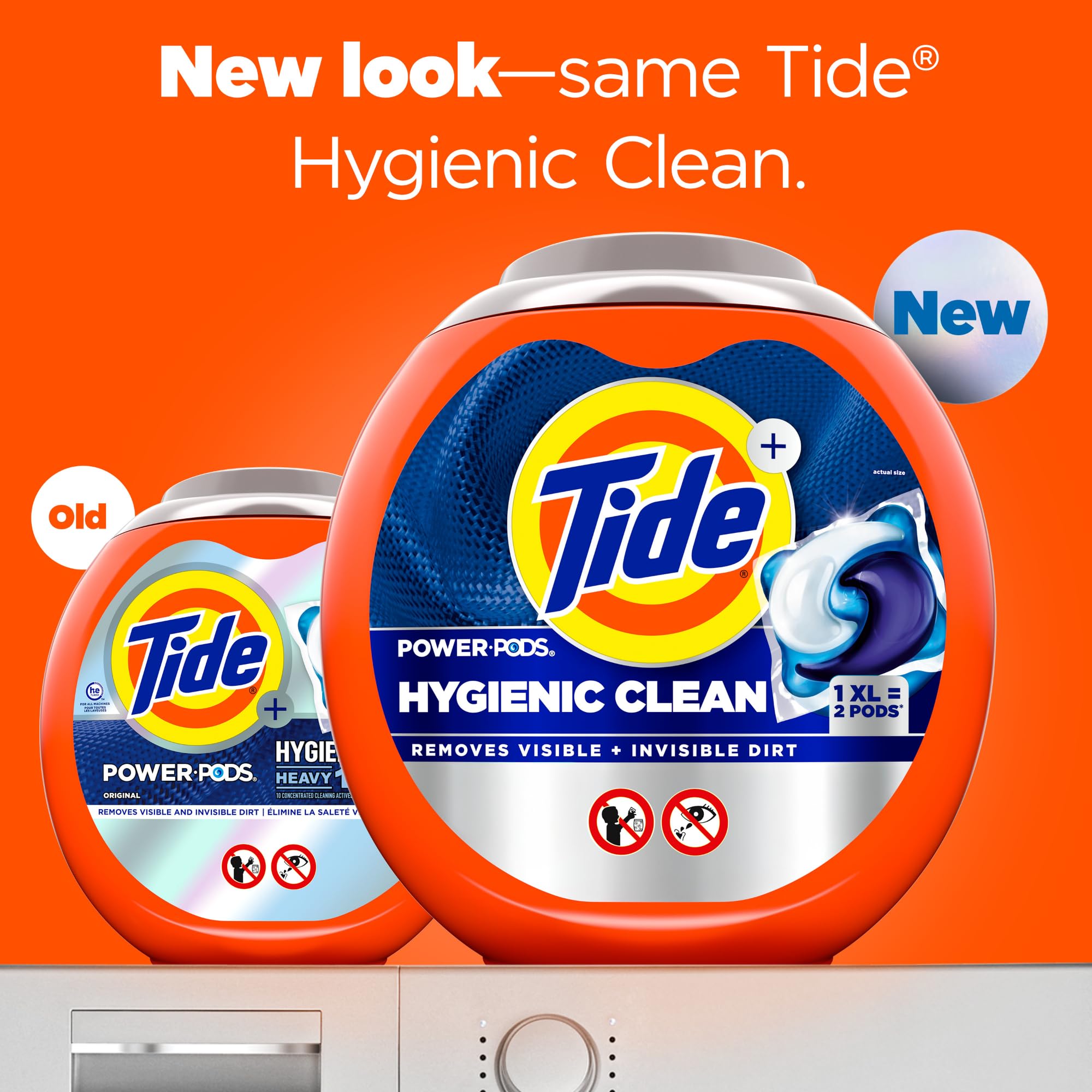 Tide Hygienic Clean Pods original scent open pack showing convenient single-dose format.