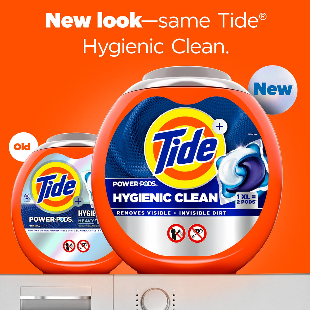 Tide Hygienic Clean Pods original scent open pack showing convenient single-dose format.