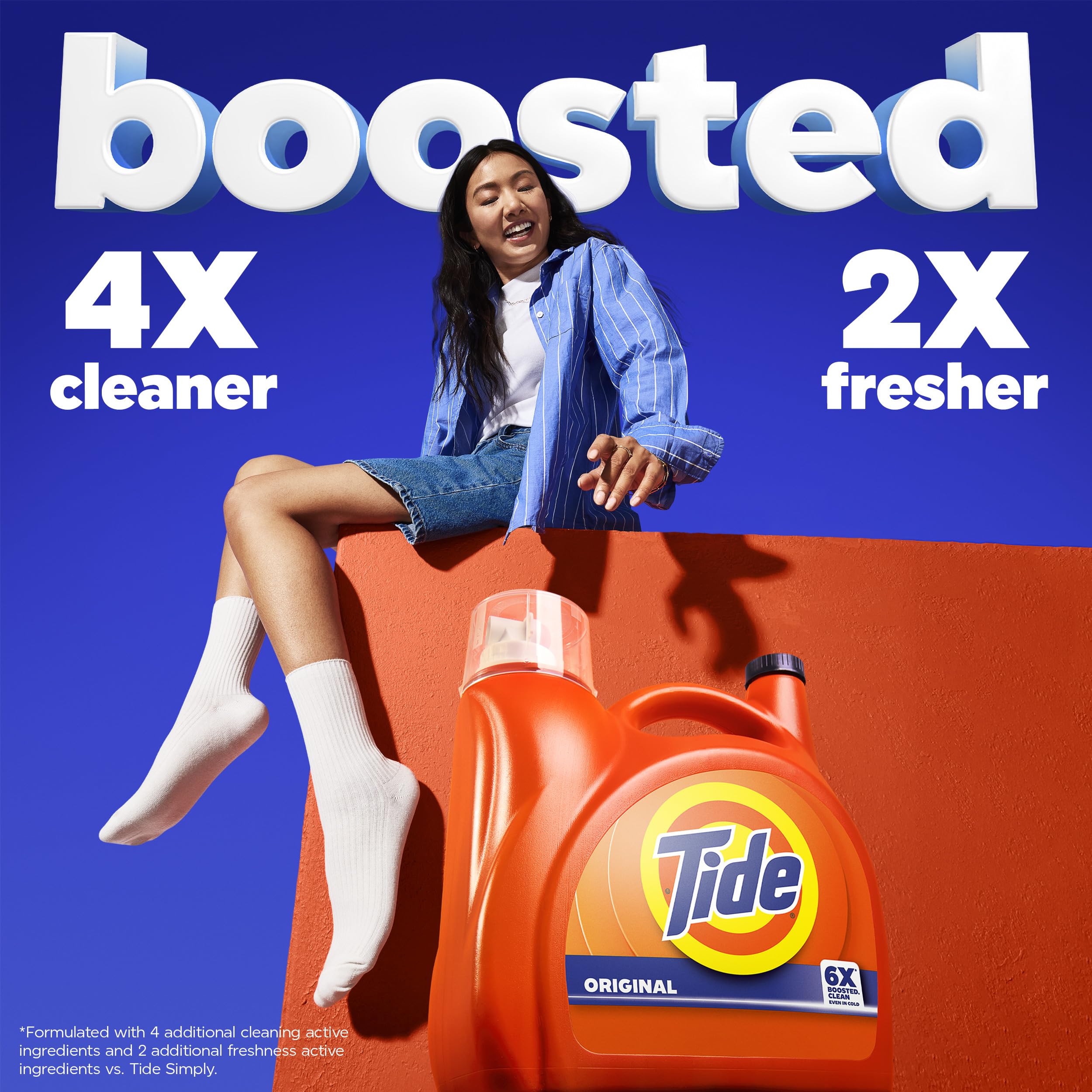 Tide Original Scent bottle in washing machine drawer suggesting compatibility