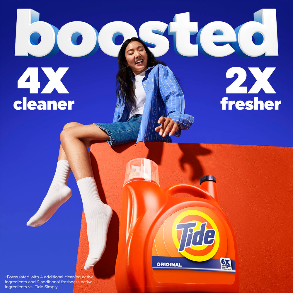 Tide Original Scent bottle in washing machine drawer suggesting compatibility