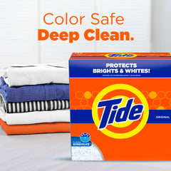 Tide Original Powder Detergent close-up shows fast dissolve action