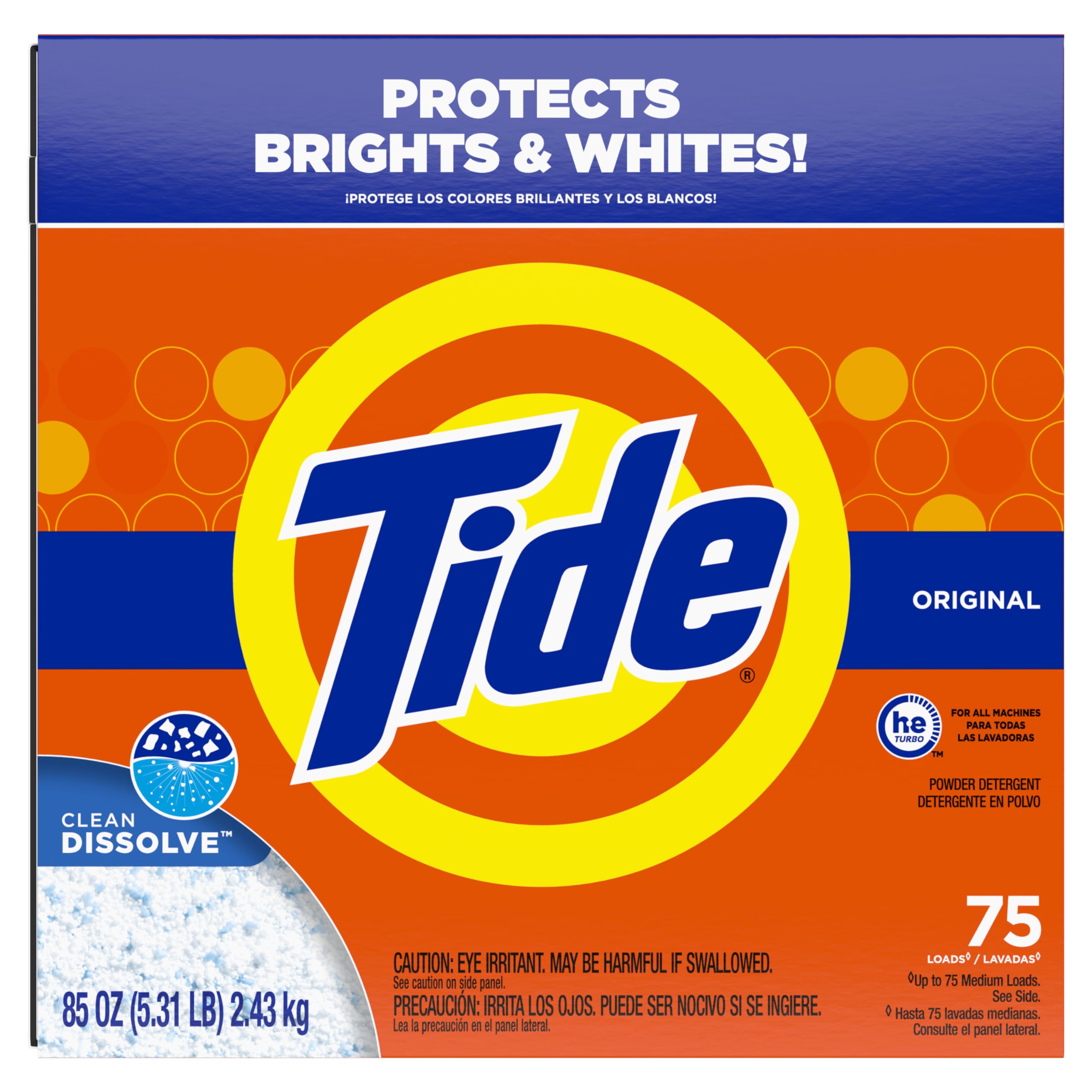 Tide Original powder detergent keeps fibers vibrant after washing