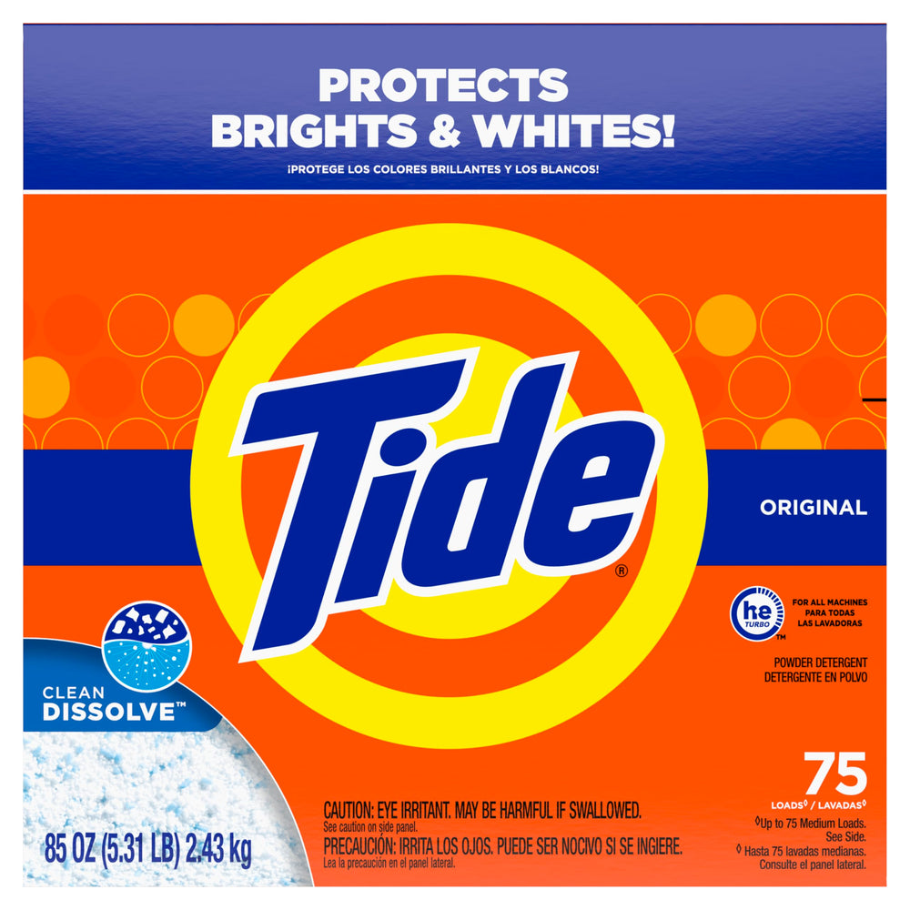 Tide Original powder detergent releases a fresh scent in the wash