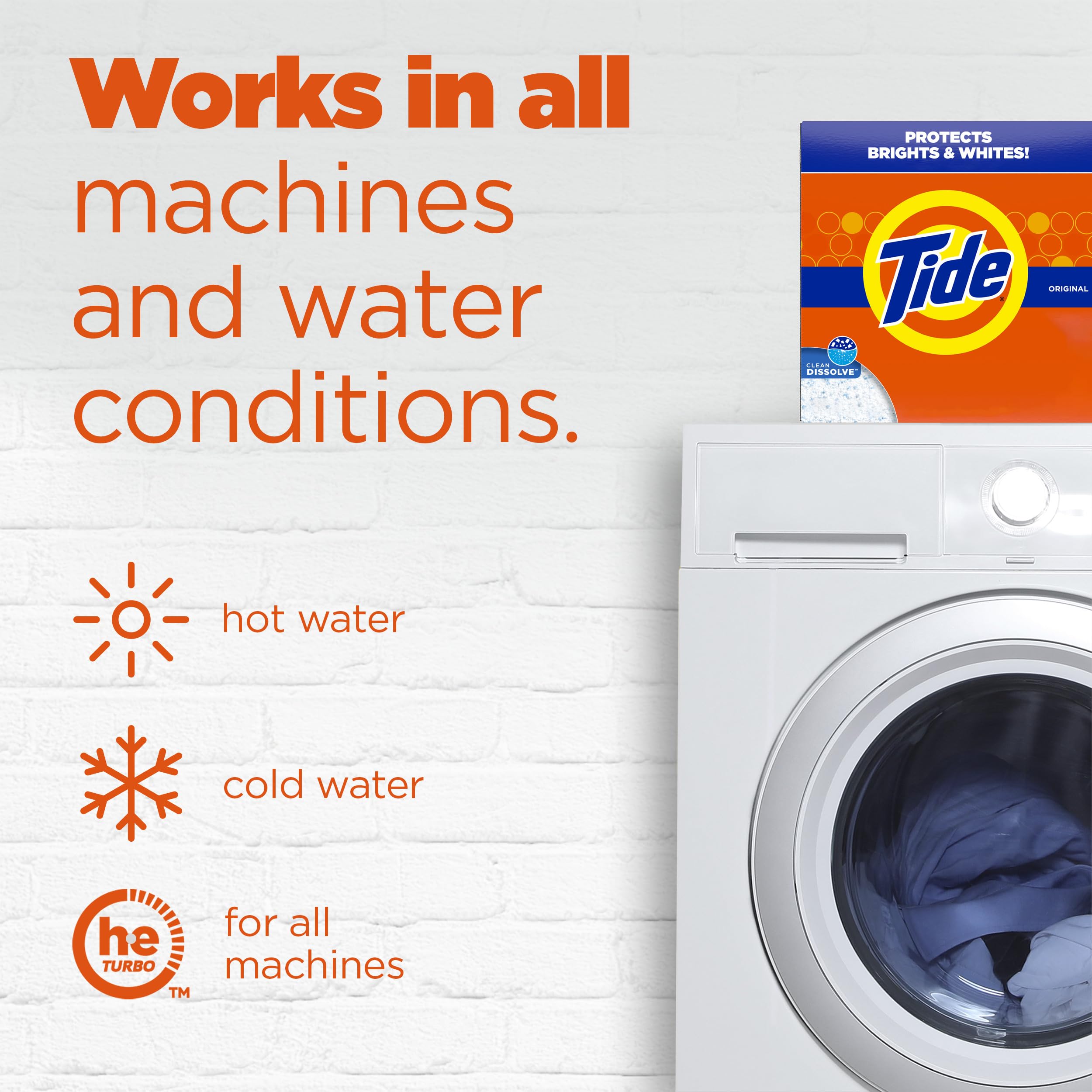 Tide Original Powder Detergent fresh-scent offers a clean laundry aroma