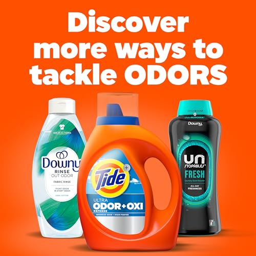 Tide Ultra Odor Defense Plus Oxi bottle demonstrates easy measuring and pouring.