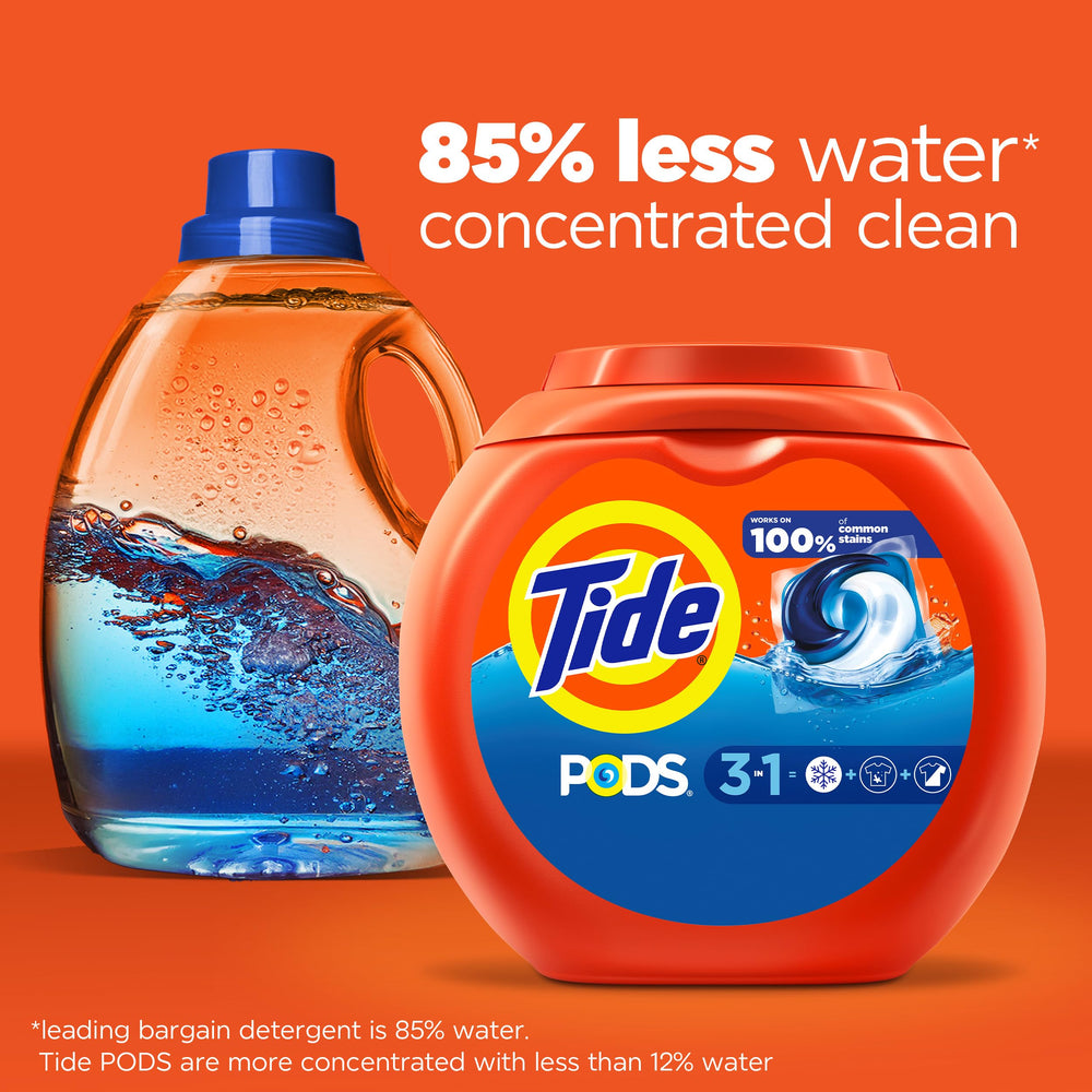Tide PODS 102-count pack for long-lasting cleaning power