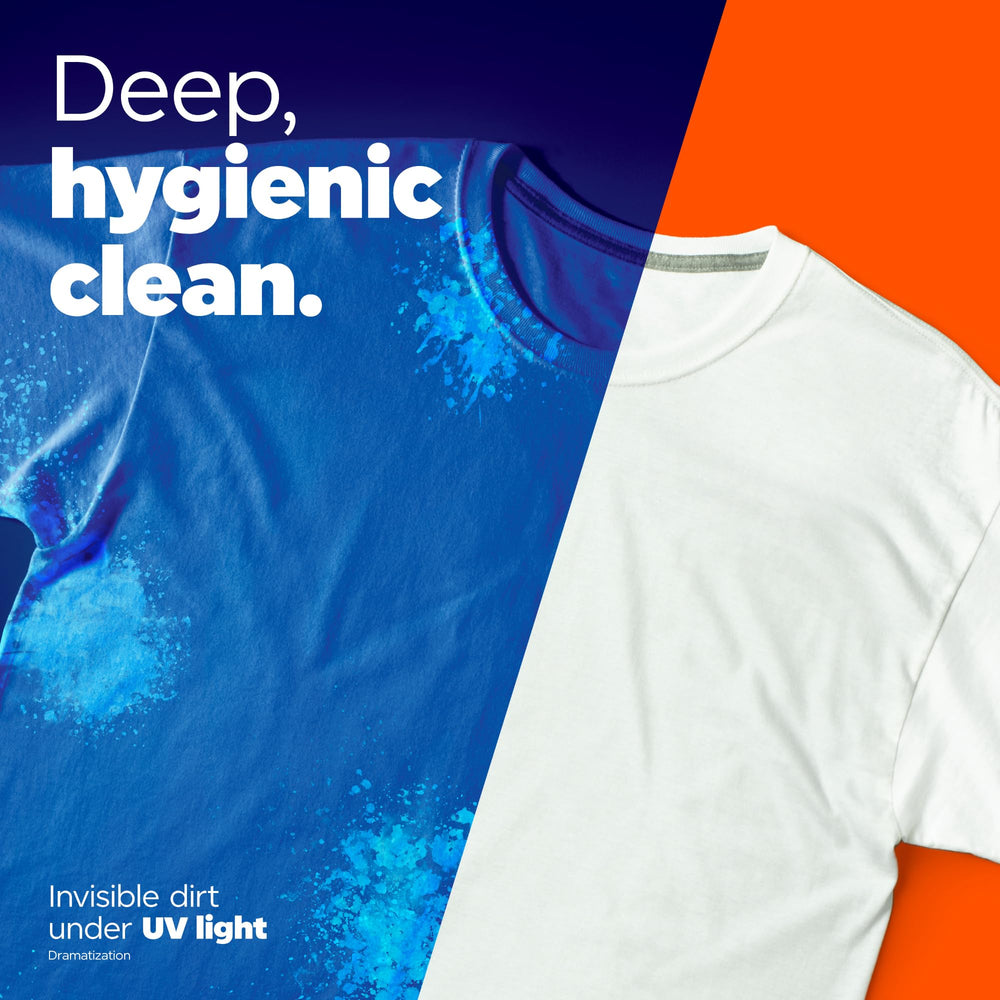 Tide Hygienic Clean Pods dissolving in water demonstrates quick action in laundry.