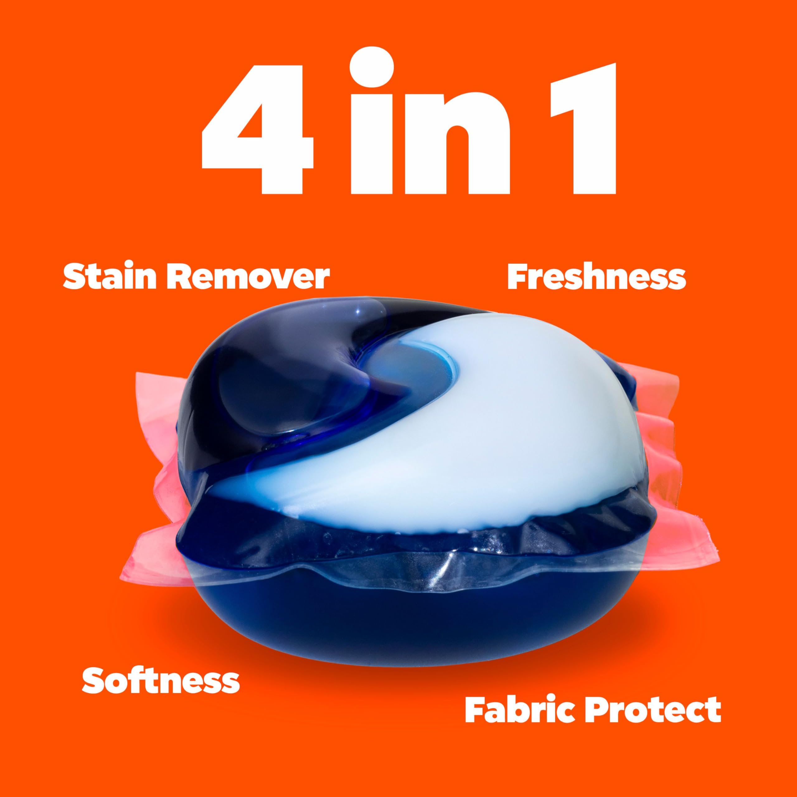 Tide PODS Downy April Fresh pack front sits on a clean shelf.