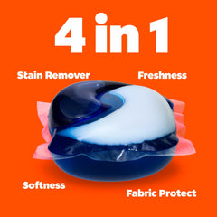 April Fresh scent from Tide PODS fills the laundry area.