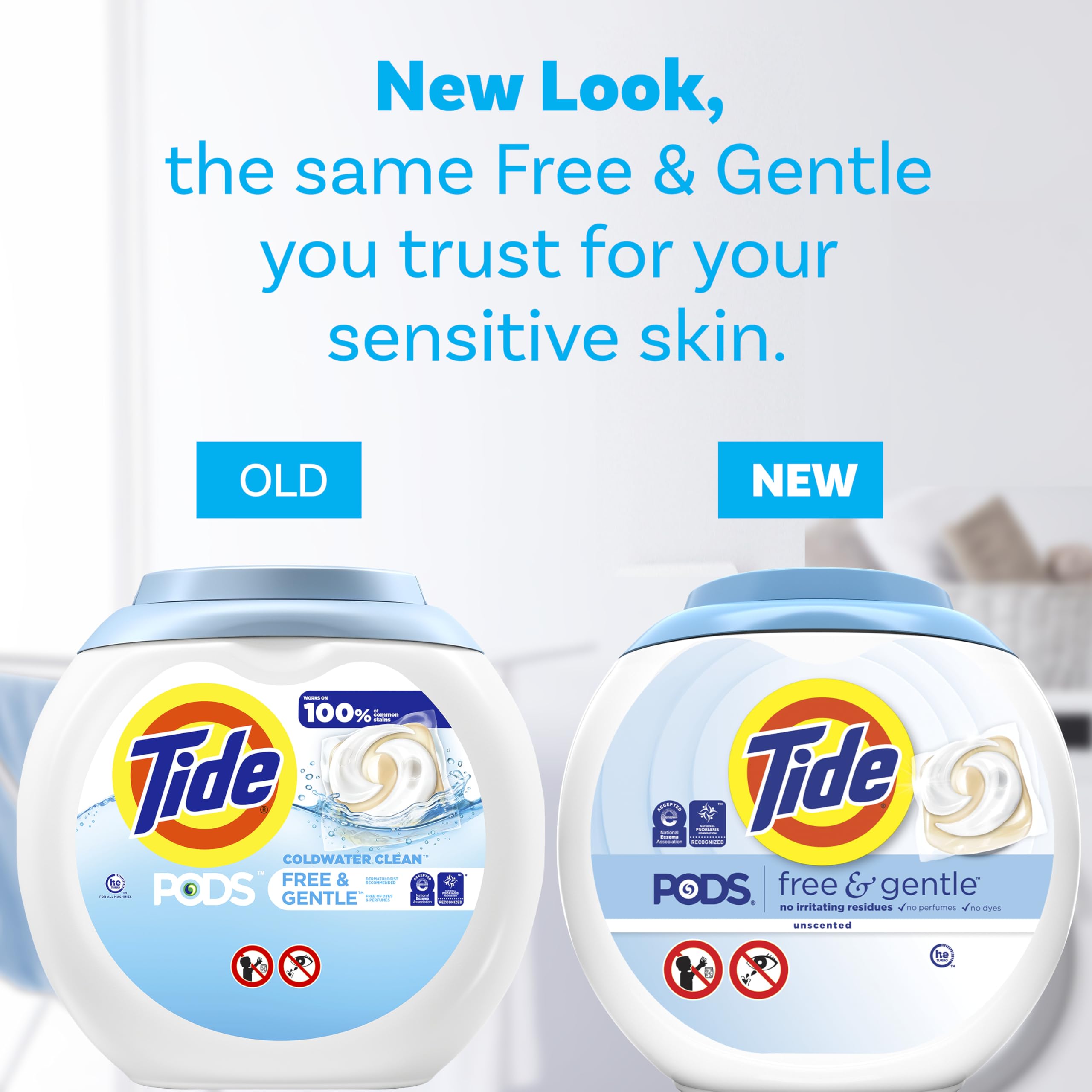 Tide PODS Free & Gentle compatible with all washing machines.
