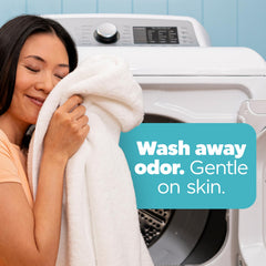 Tide PODS Free & Gentle Odor Refresh pod in washer delivering a gentle, effective clean
