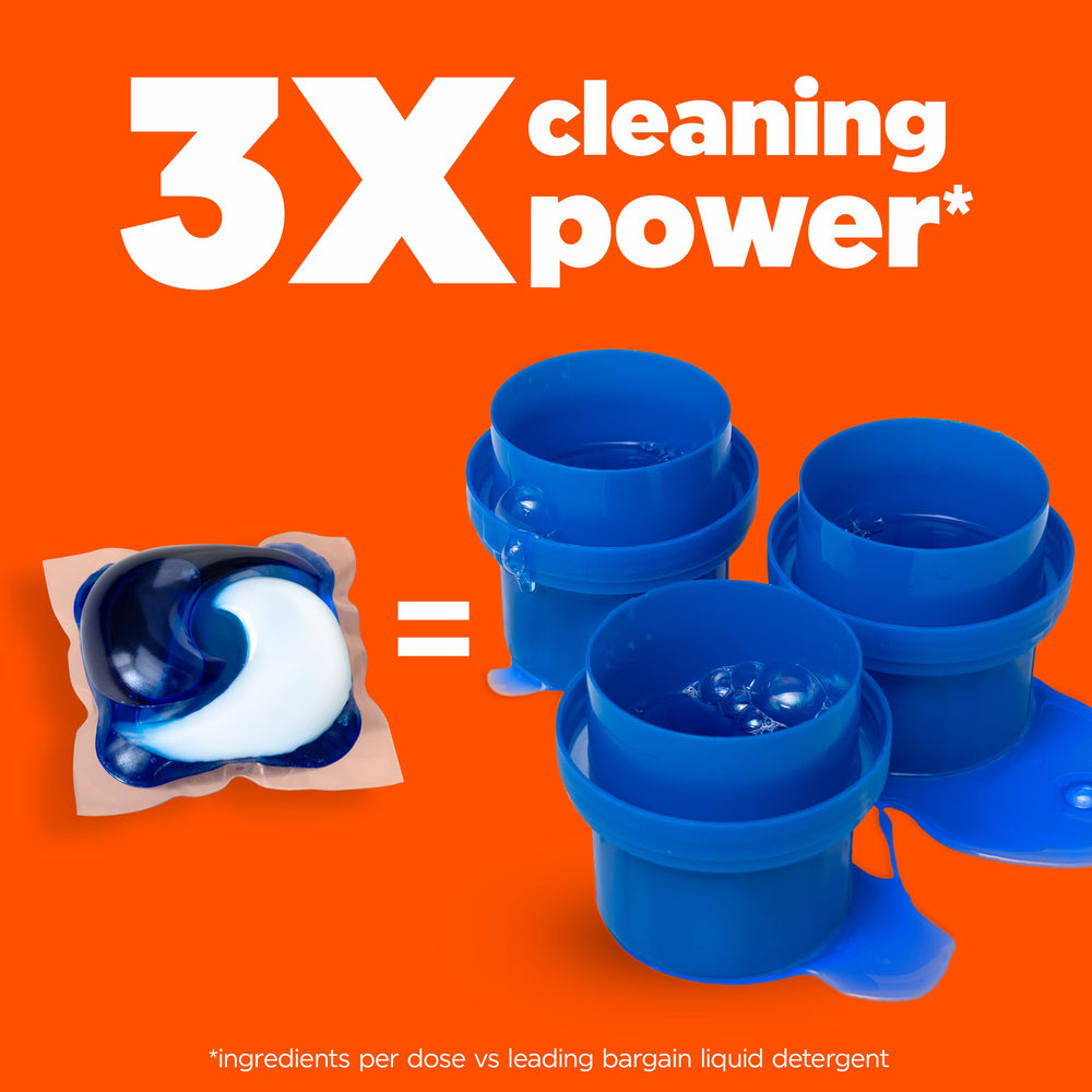 Tide PODS odor fighter releasing Spring Meadow freshness in laundry