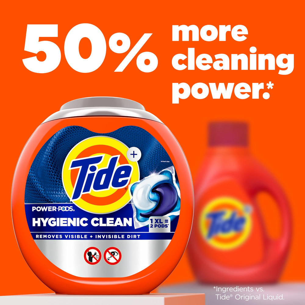Tide Hygienic Clean Pods Original Scent leave clothes smelling fresh.