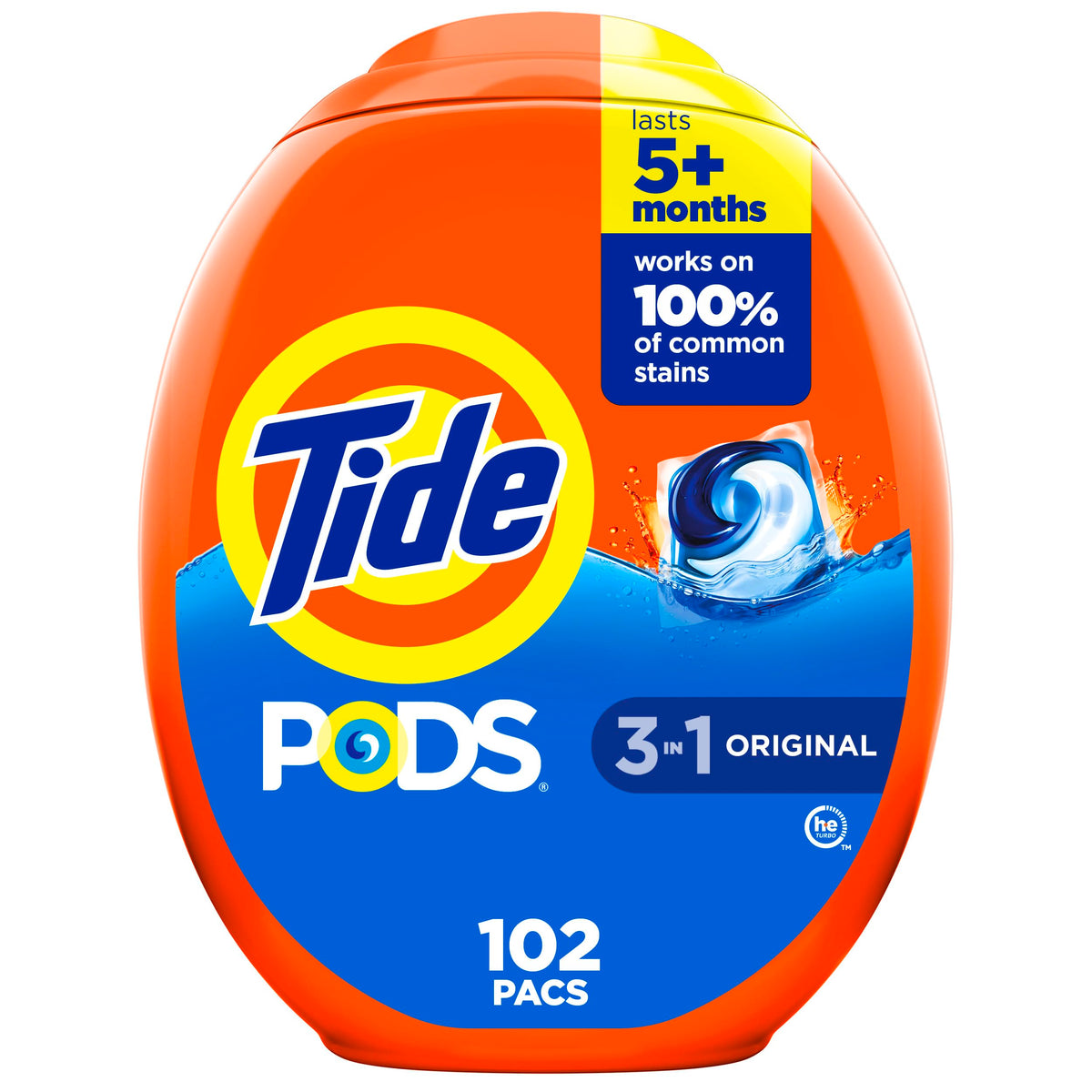Tide PODS Original Scent front-pack for easy, mess-free dosing