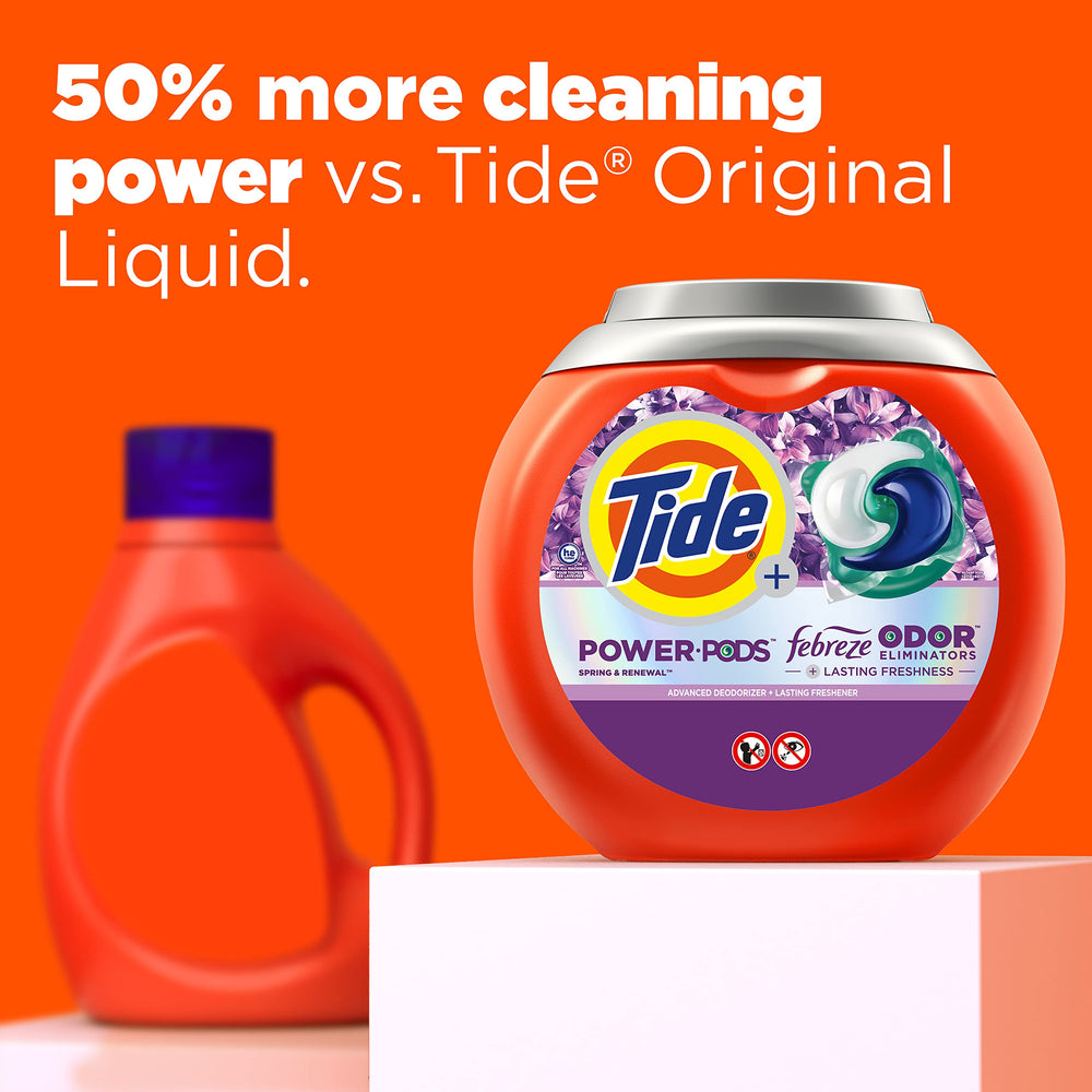 Cold-water compatibility of Tide Power Pods Febreze for efficient cleaning